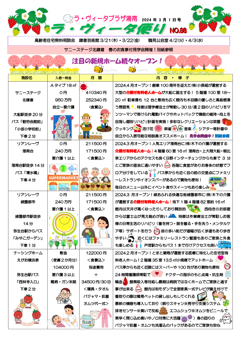 ラヴィータ便りNo.88 2024年3月1日号